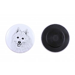 Magnet with a dog - Japanese Spitz