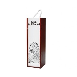 Irish Wolfhound - Wine box with an image of a dog.