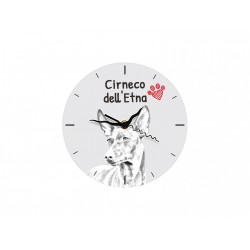 Cirneco dell'Etna - Free standing clock, made of MDF board, with an image of a dog.