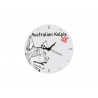 Australian Kelpie - L'horloge en MDF avec l'image d'un chien.