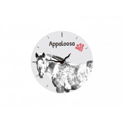 Caballo Appaloosa - Reloj de pie de tablero DM con una imagen de caballo.