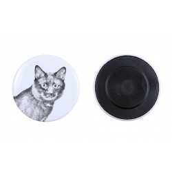 Magnet mit einem Katze - Kurilen Bobtail