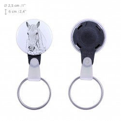 Keyring with a horse - Camargue horse