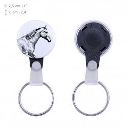 Keyring with a horse - Selle français