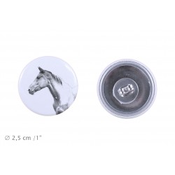 Earrings with a horse - Akhal-Teke