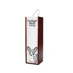 Welsh Corgi Cardigan - Wine box with an image of a dog.