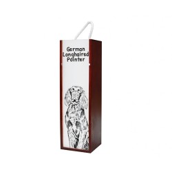 German Longhaired Pointer - Wine box with an image of a dog.