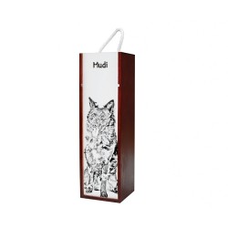 Mudi - Wine box with an image of a dog.