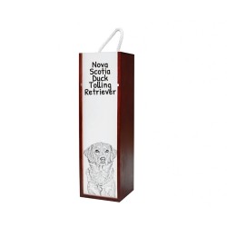 Nova Scotia duck tolling retriever - Wine box with an image of a dog.