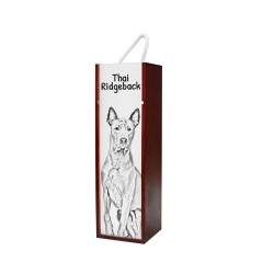 Thai ridgeback - Wine box with an image of a dog.
