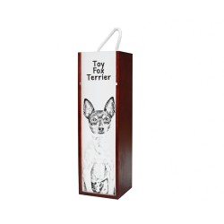 Toy Fox Terrier - Wine box with an image of a dog.