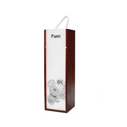 Pumi - Wine box with an image of a dog.