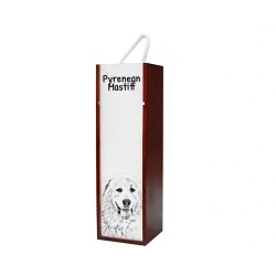 Pyrenean Mastiff - Wine box with an image of a dog.