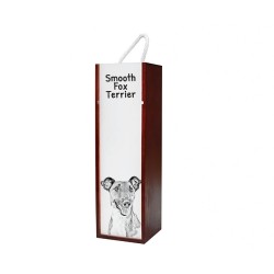 Foksterier krótkowłosy - pudełko na wino z wizerunkiem psa.
