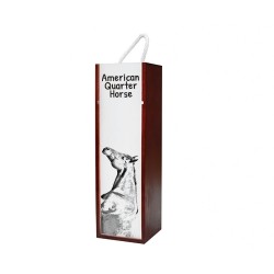 American Quarter Horse - Wine box with an image of a horse.