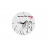 Henson - Reloj de pie de tablero DM con una imagen de caballo.