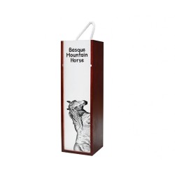 Basque Mountain Horse - Wine box with an image of a horse.