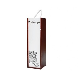 Freiberger - Boîte pour le vin avec l'image d'un cheval.