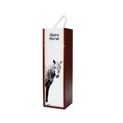Cheval de la Giara - Boîte pour le vin avec l'image d'un cheval.