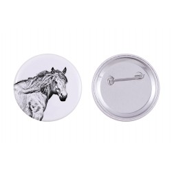 Pin, brooch with a horse - Basque Mountain Horse