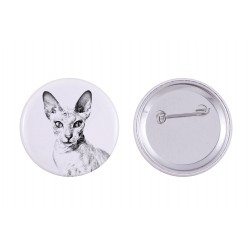 Pin, brooch with a cat - Peterbald