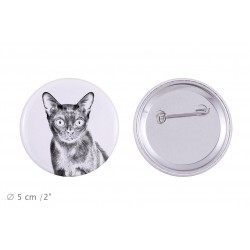 Pin, brooch with a cat - Bombay cat
