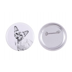 Pin, brooch with a cat - Burmese cat