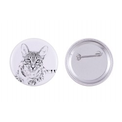 Pin, brooch with a cat - Egyptian Mau
