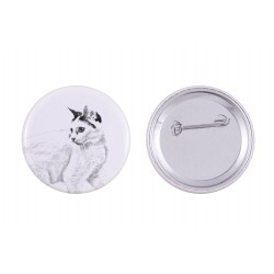 Pin, brooch with a cat - Japanese Bobtail