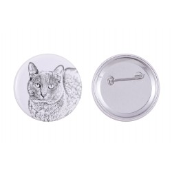 Pin, brooch with a cat - Korat