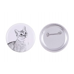 Pin, brooch with a cat - Singapura cat