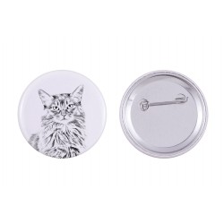 Pin, brooch with a cat - Somali cat