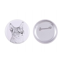 Pin, brooch with a cat - Chausie
