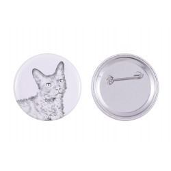 Pin, brooch with a cat - LaPerm