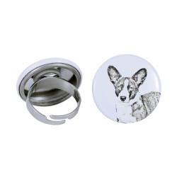Ring with a dog - Welsh corgi cardigan