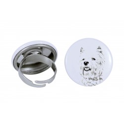 Ring with a dog - West Highland White Terrier