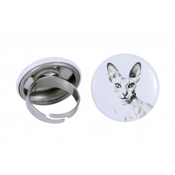 Ring with a cat - Peterbald