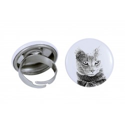 Ring with a cat - Chartreux