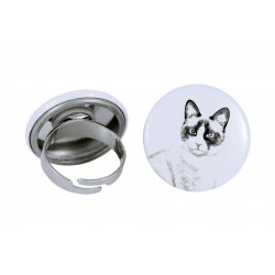 Ring with a cat - Snowshoe cat