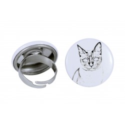 Ring with a cat - Tonkinese cat