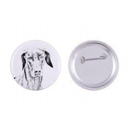 Pin, brooch with a dog - Dobermann