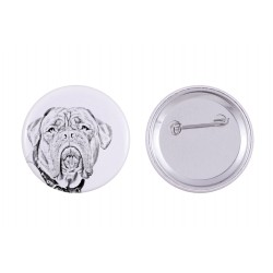 Pin, brooch with a dog - French Mastiff