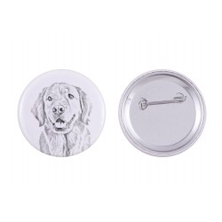 Pin, brooch with a dog - Golden Retriever