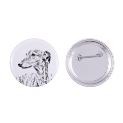 Pin, brooch with a dog - Grey Hound