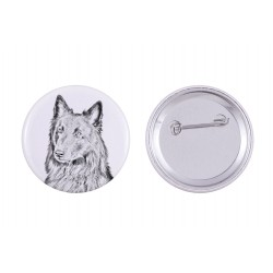 Pin, brooch with a dog - Belgian Shepherd, Malinois