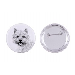 Pin, brooch with a dog - Norwich Terrier