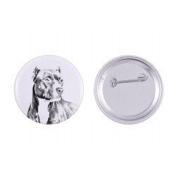 Pin, brooch with a dog - American Pit Bull Terrier