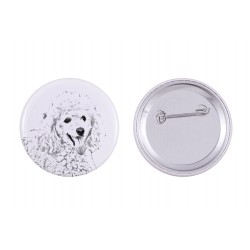 Pin, brooch with a dog - Poodle