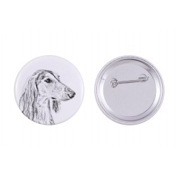 Pin, brooch with a dog - Saluki