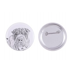 Pin, brooch with a dog - Shar Pei